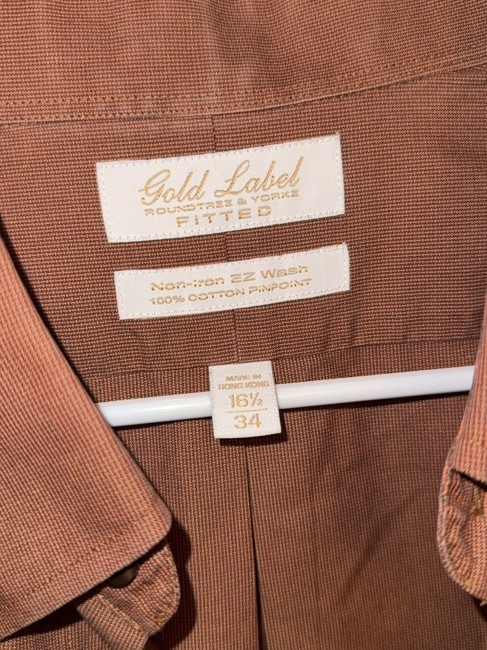 Gold Label Roundtree & York Men’s 16.5 34 Brown - Picture 4 of 5